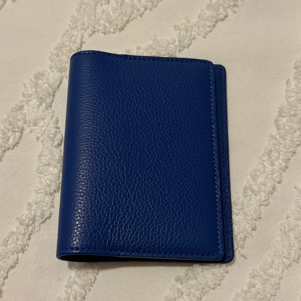 New Elie Tahari Royal Blue Leather Passport Holder - Picture 2 of 3